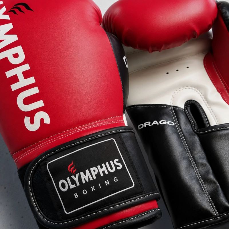 GUANTE BOXEO CUERO / POLIURETANO OLYMPHUS KICKBOXING DRAGO - 5
