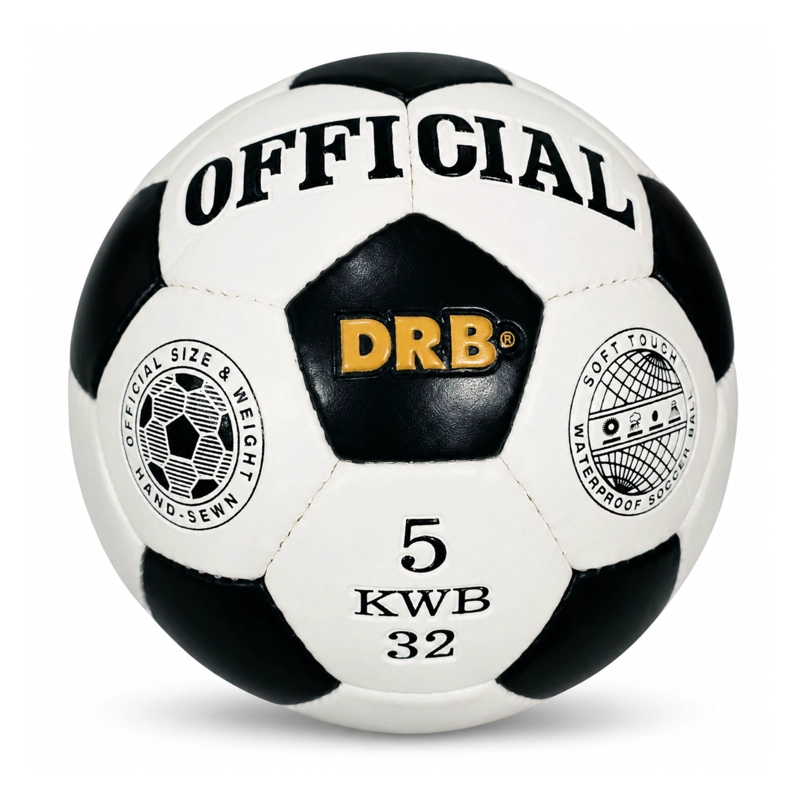 PELOTA FUTBOL N°5 DRB OFFICIAL KWB 32 COSTURA A MANO - 2