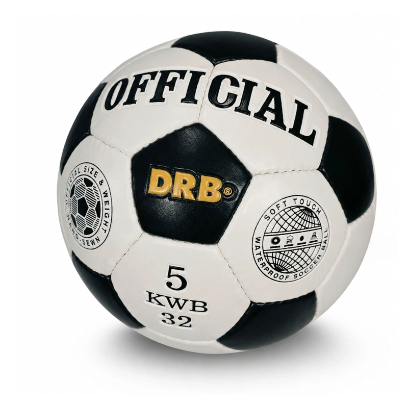PELOTA FUTBOL N°5 DRB OFFICIAL KWB 32 COSTURA A MANO - 4