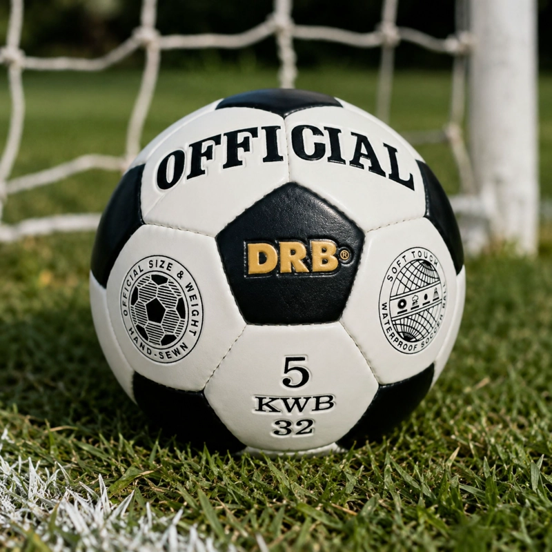 PELOTA FUTBOL N°5 DRB OFFICIAL KWB 32 COSTURA A MANO - 7