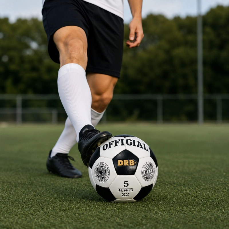 PELOTA FUTBOL N°5 DRB OFFICIAL KWB 32 COSTURA A MANO - 8