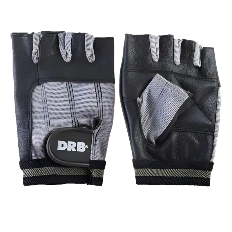GUANTES FITNESS DRB CUERO 0.12 KG SPANDEX NEGRO PESAS Y GIMNASIO - 2