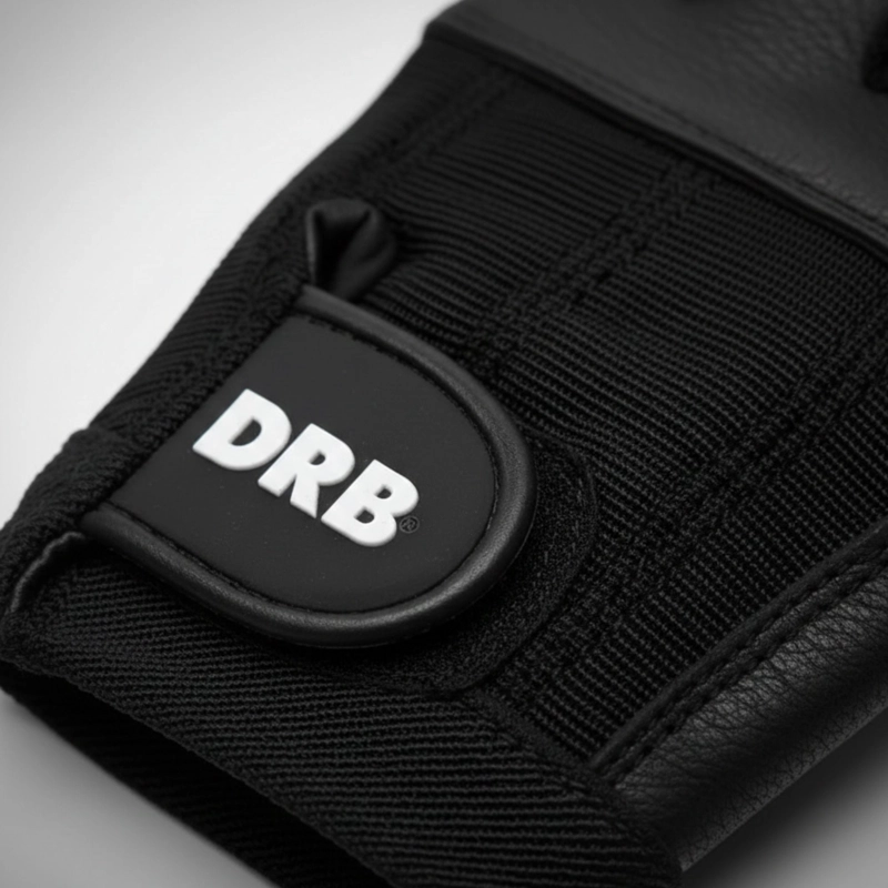 GUANTES FITNESS DRB CUERO 0.12 KG SPANDEX NEGRO PESAS Y GIMNASIO - 6
