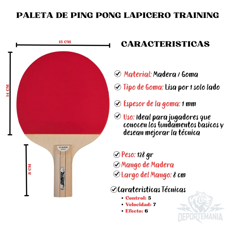 PALETA PING PONG YASHIMA MADERA LAPICERO ENTRENAMIENTO ® - 2