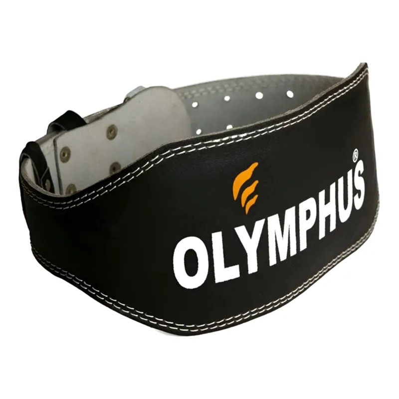 CINTURON PARA LEVANTAMIENTO DE PESAS OLYMPHUS CUERO 0.6 KG PARA GYM - 1