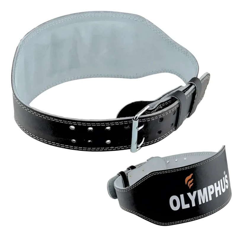 CINTURON PARA LEVANTAMIENTO DE PESAS OLYMPHUS CUERO 0.6 KG PARA GYM - 2