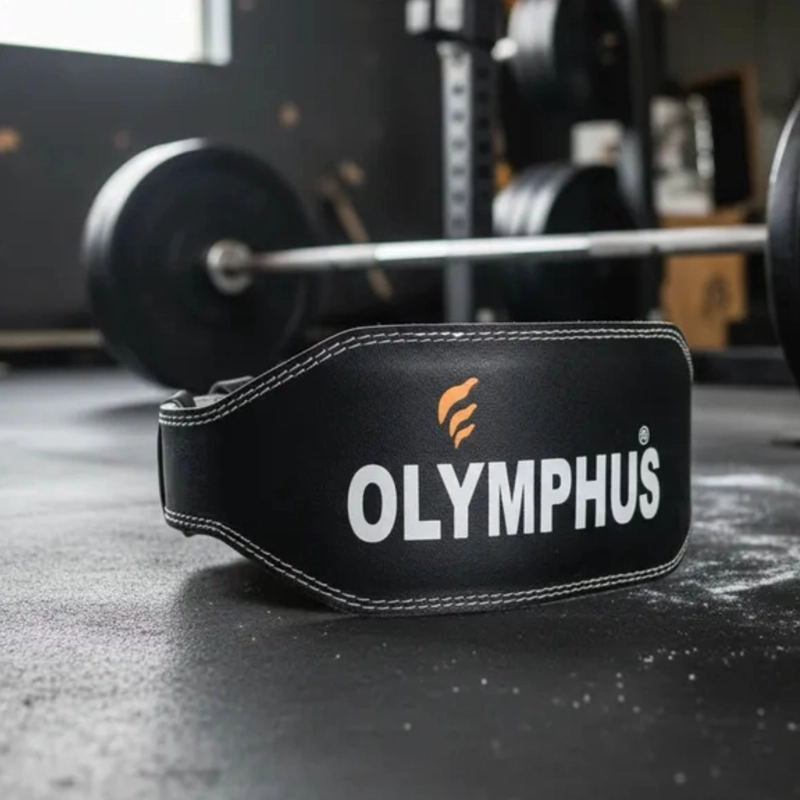 CINTURON PARA LEVANTAMIENTO DE PESAS OLYMPHUS CUERO 0.6 KG PARA GYM - 6