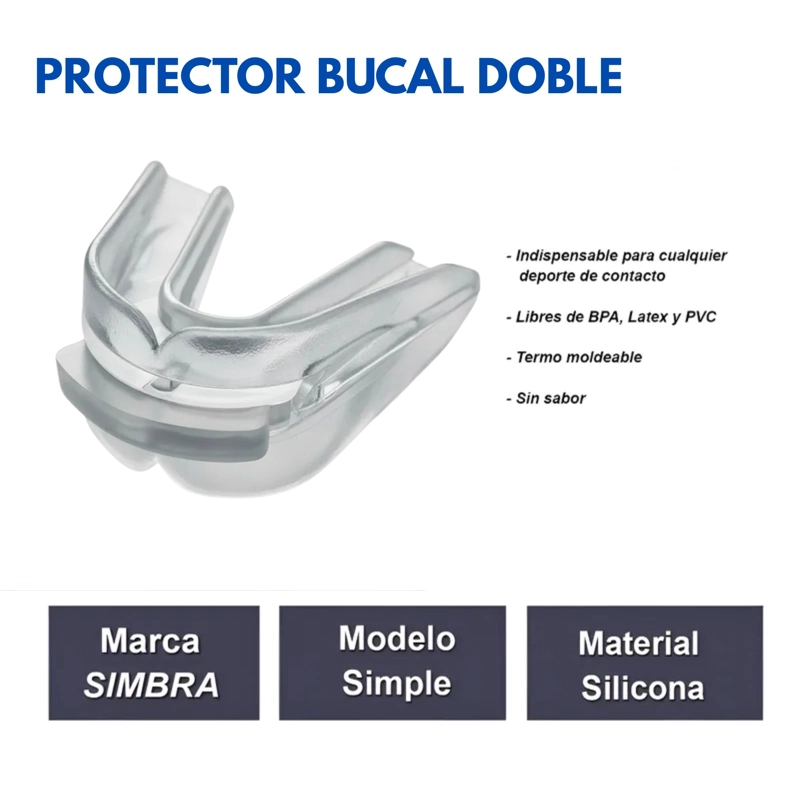 PROTECTOR BUCAL DOBLE ADULTO DRB BOXEO MMA MOLDEABLE - 2