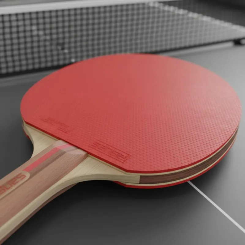PALETA PING PONG SENSEI MADERA 4 STAR NEGRA Y ROJA - 2