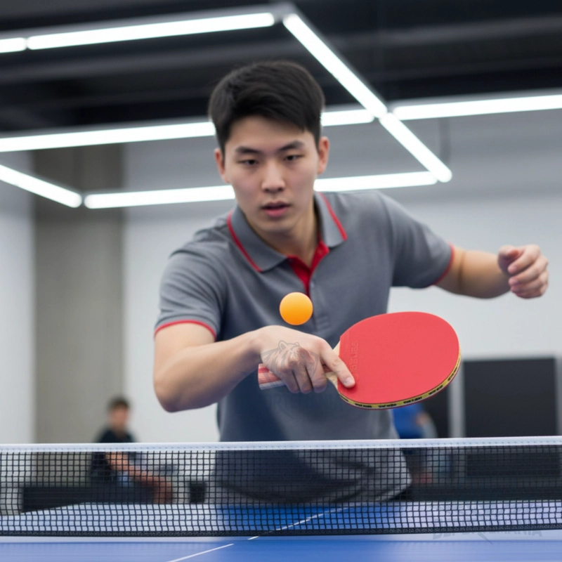 PALETA PING PONG SENSEI MADERA 4 STAR NEGRA Y ROJA - 7