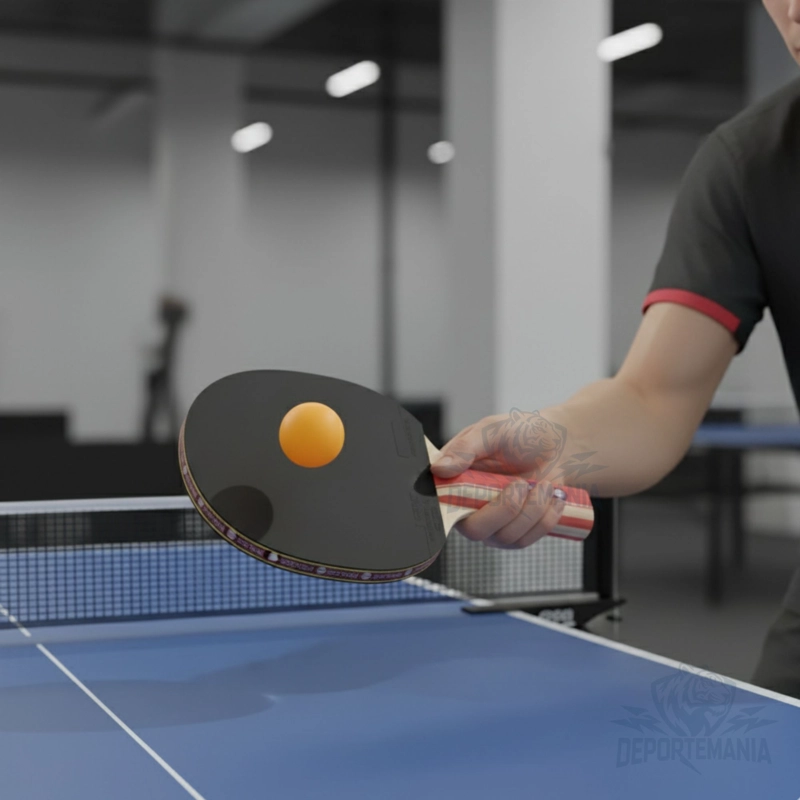 PALETA PING PONG SENSEI MADERA 2 STAR NEGRA Y ROJA - 5