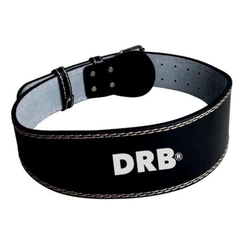 CINTURON LEVANTAMIENTO PESAS CUERO DRB GYM LUMBAR - 1