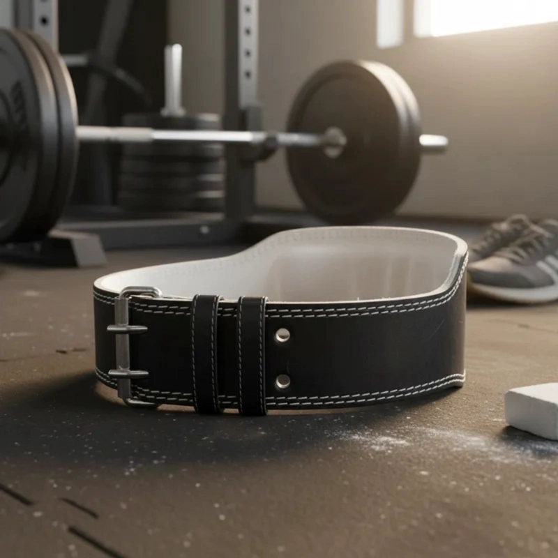 CINTURON LEVANTAMIENTO PESAS CUERO DRB GYM LUMBAR - 9