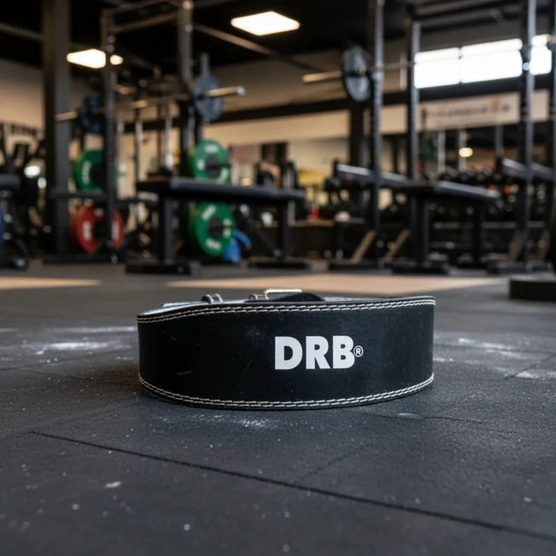 CINTURON LEVANTAMIENTO PESAS CUERO DRB GYM LUMBAR - 9