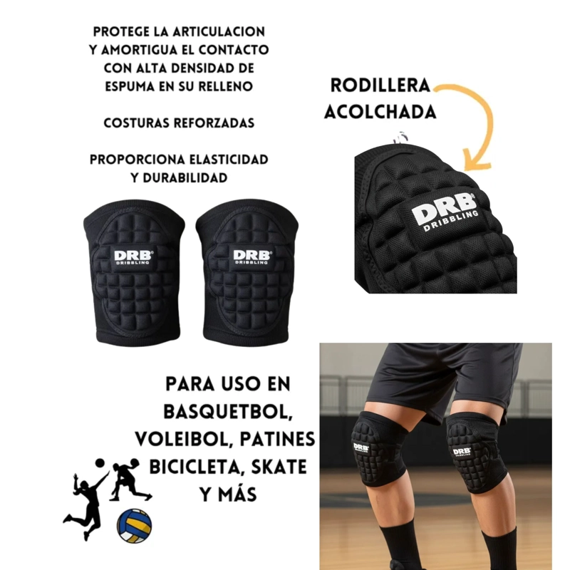 RODILLERA DRB DEPORTIVA ACOLCHADA UNIVERSAL PROTECT 1 PAR - 5