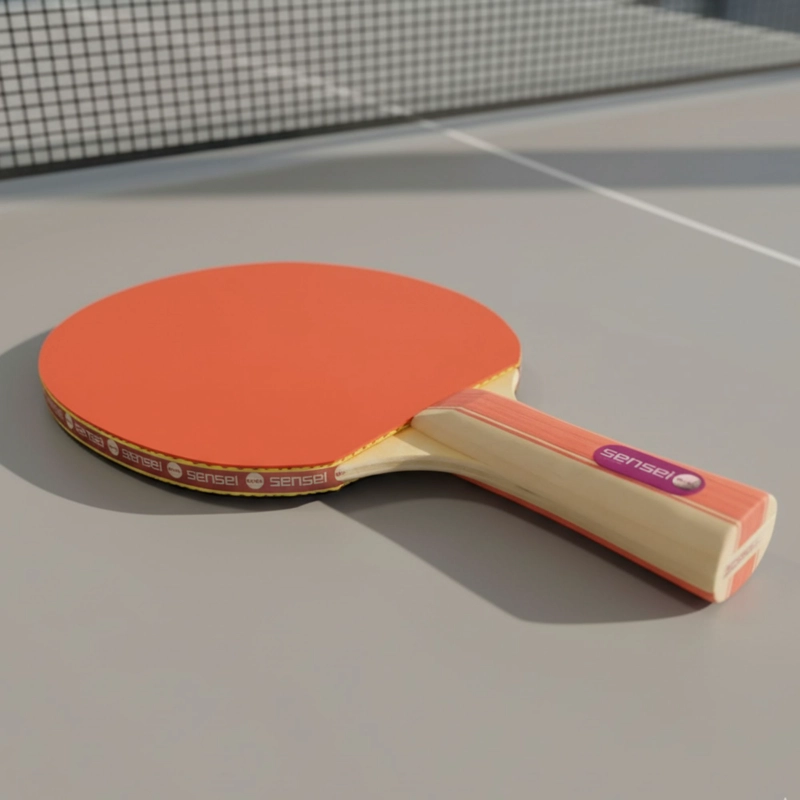 SET PING PONG SENSEI MADERA 2 PALETAS + 3 PELOTAS 2* GOMA LISA - 7