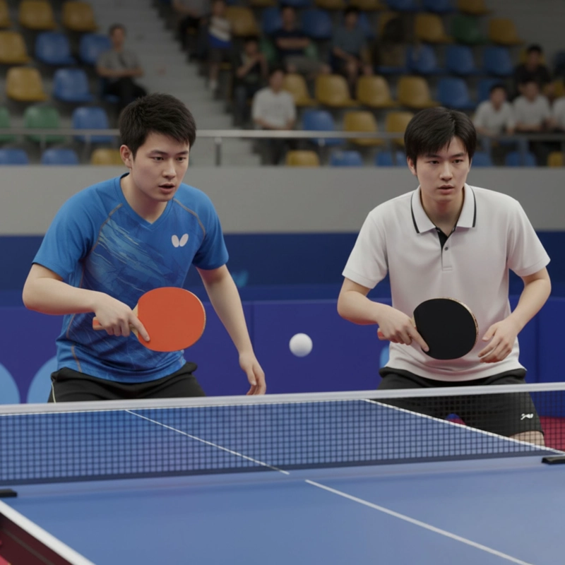 SET PING PONG SENSEI MADERA 2 PALETAS + 3 PELOTAS 2* GOMA LISA - 8