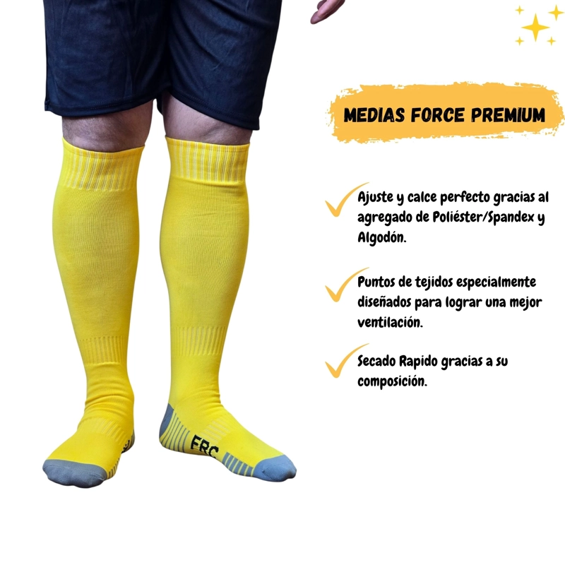 MEDIAS FUTBOL FORCE ADULTO 39-43 TALON REFORZADO - 3