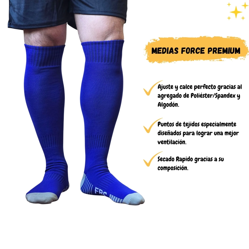 MEDIAS FUTBOL FORCE ADULTO 39-43 TALON REFORZADO - 2