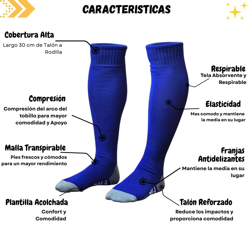 MEDIAS FUTBOL FORCE ADULTO 39-43 TALON REFORZADO - 3