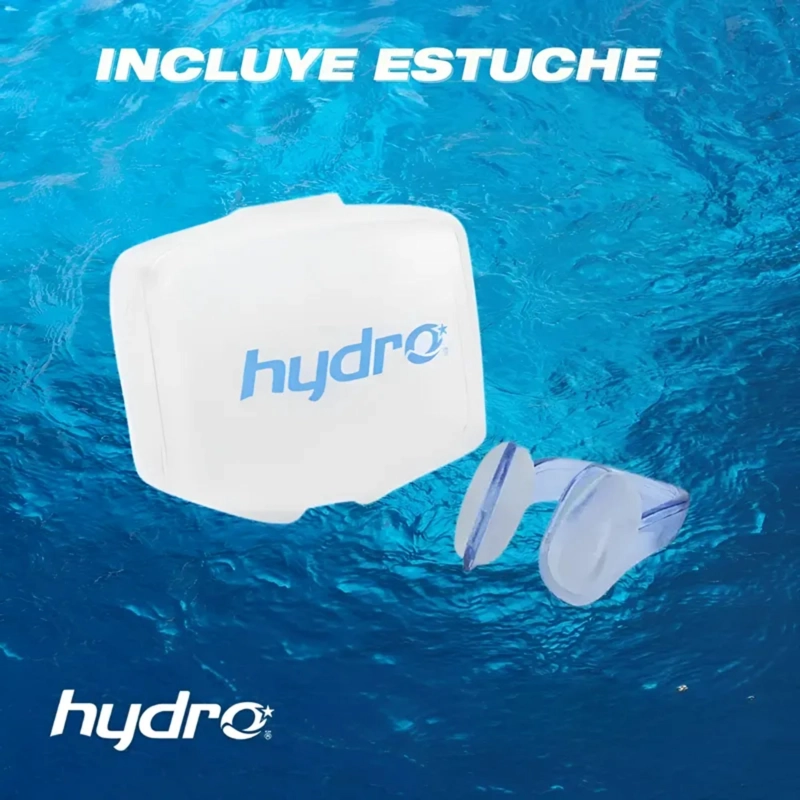 NARICERA NATACION HYDRO CLIP SILICONA + ESTUCHE - 8