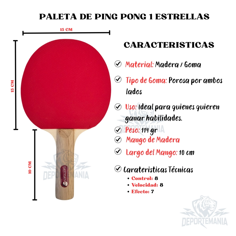 SET PING PONG COMPLETO 2 PALETAS + 3 PELOTAS + RED - 2