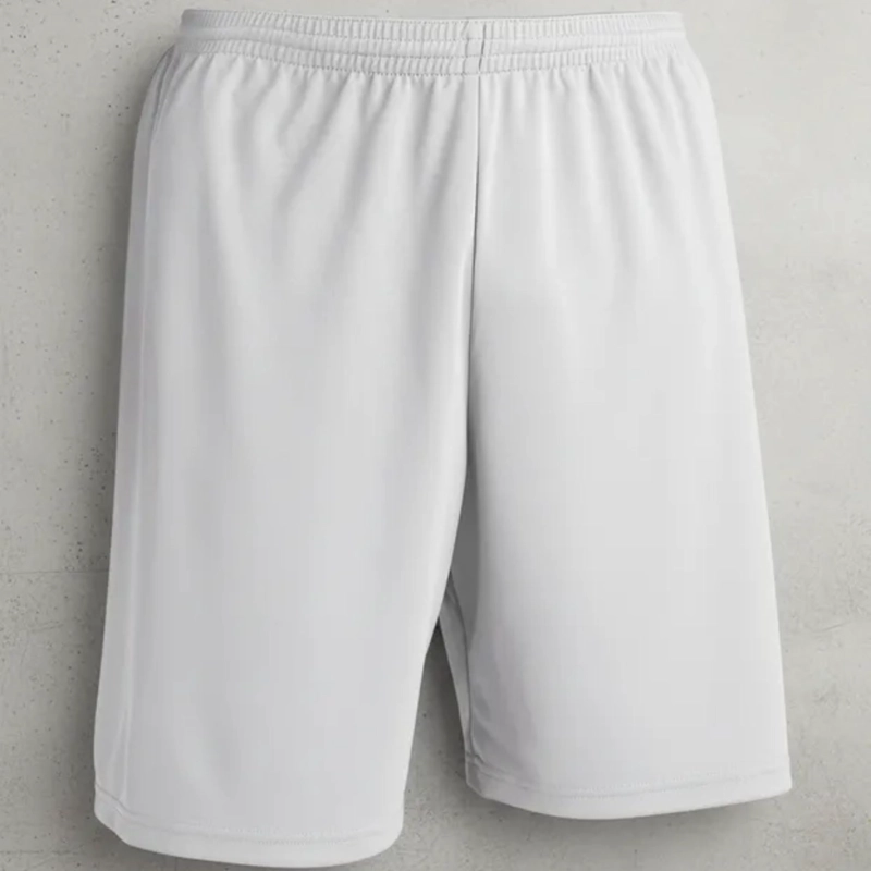 SHORT DE FUTBOL MICROFIBRA RECTO UNISEX DRB BLANCO LISO COSTURAS REFORZADAS - 2