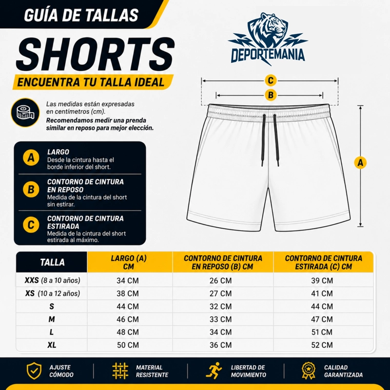 SHORT DE FUTBOL MICROFIBRA RECTO UNISEX DRB BLANCO LISO COSTURAS REFORZADAS - 3