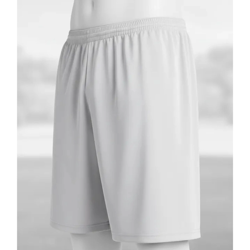 SHORT DE FUTBOL MICROFIBRA RECTO UNISEX DRB BLANCO LISO COSTURAS REFORZADAS - 3