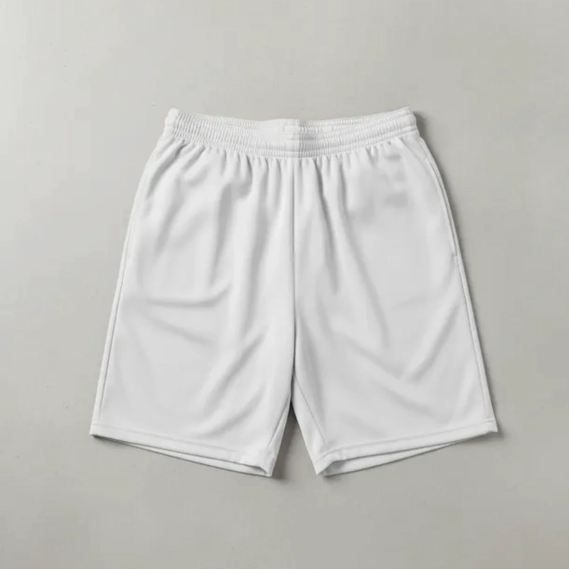 SHORT DE FUTBOL MICROFIBRA RECTO UNISEX DRB BLANCO LISO COSTURAS REFORZADAS - 9