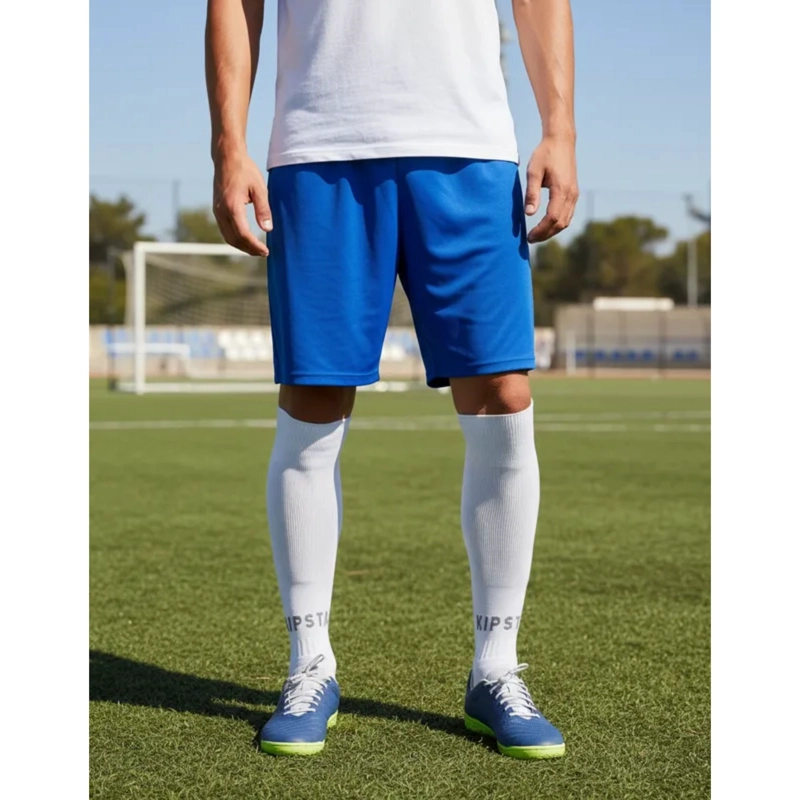 SHORT DE FUTBOL MICROFIBRA UNISEX DRB AZUL LISO - 5