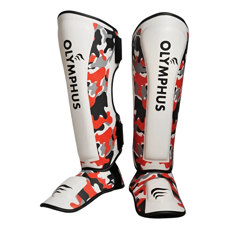 CANILLERA CON EMPEINERA ARTES MARCIALES OLYMPHUS CUERO / POLIURETANO PRO - 1