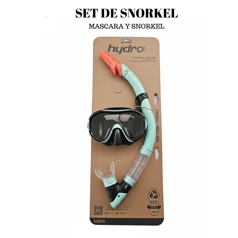 SET MÁSCARA BUCEO + SNORKEL ADULTO HYDRO® - 6
