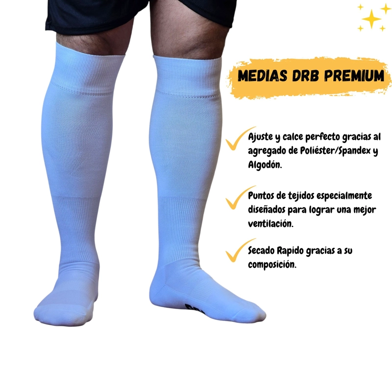 MEDIAS FUTBOL NIÑO DRB CALCETAS LARGAS TALLA 28-34 - 2
