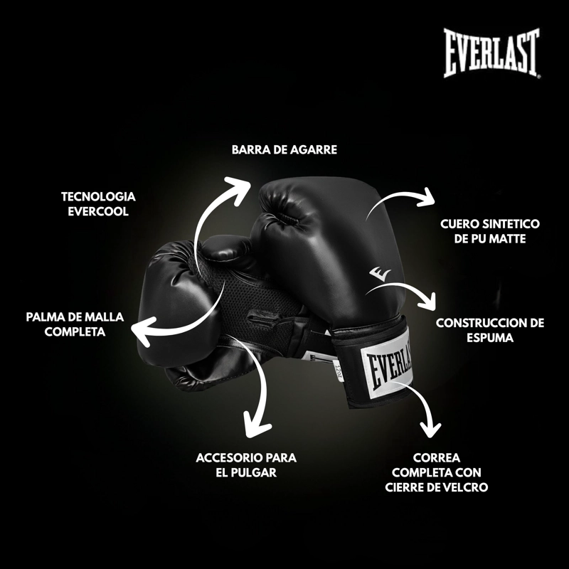 GUANTES BOX CUERO / POLIURETANO EVERLAST PRO STYLE TRAINING - 2