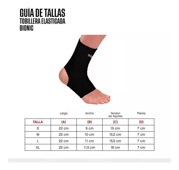 TOBILLERA ELÁSTICADA COMPRESIÓN CLÁSICA BIONIC - 4
