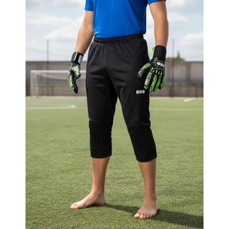 PANTALON ARQUERO UNISEX DRB NEGRO 3/4 BUZO CON PROTECCION - 2