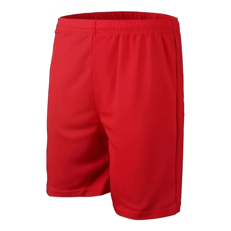 SHORT DE FUTBOL MICROFIBRA UNISEX DRB ROJO LISO COSTURAS REFORZADAS - 2