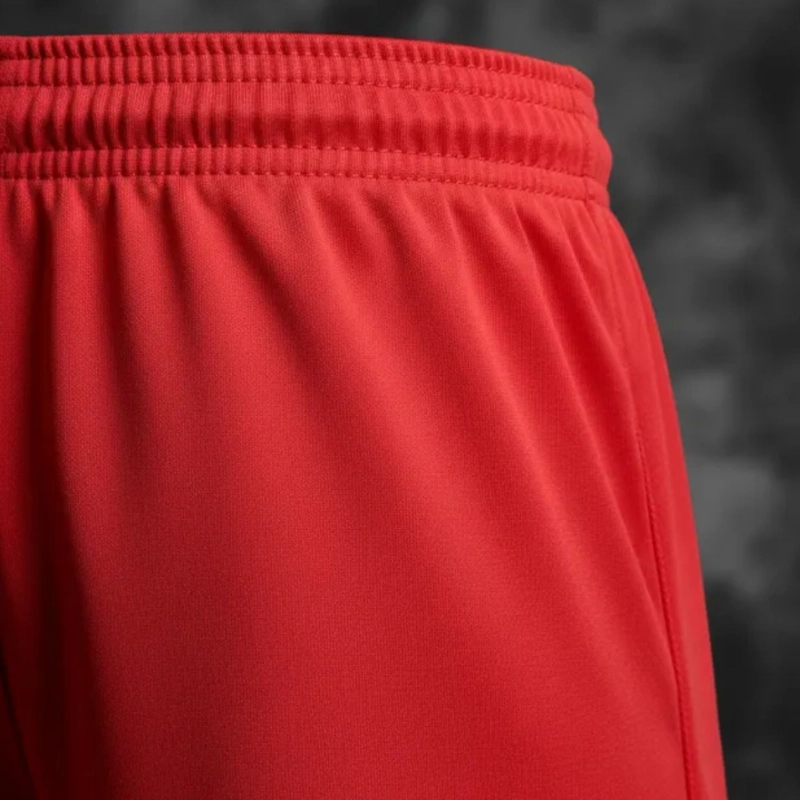 SHORT DE FUTBOL MICROFIBRA UNISEX DRB ROJO LISO COSTURAS REFORZADAS - 4