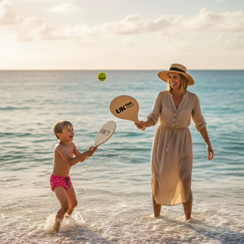 PALETAS PLAYA UK TIME PAR CON 2 PELOTAS BEACH TENIS - 6