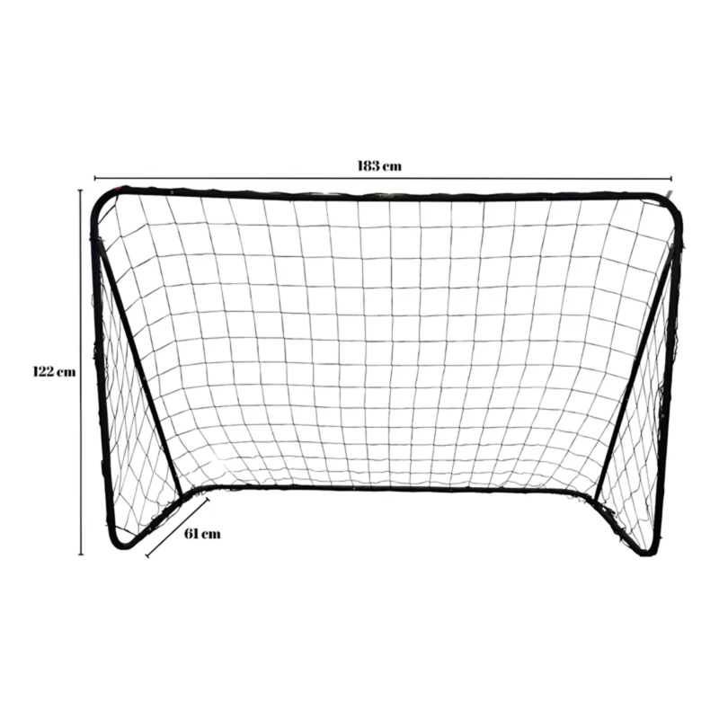 ARCO DE FUTBOL UK TIME ACERO ARMABLE TRAIN CON RED Y ESTACAS 183X122X61CM - 4