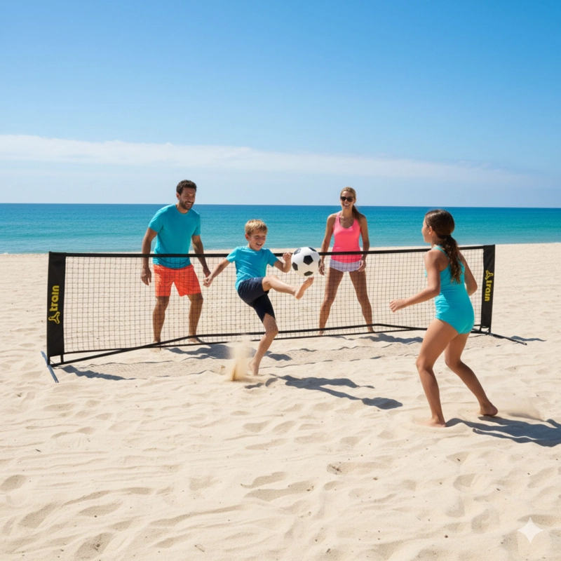 RED FUTBOL TENIS BADMINTON TRAIN ACERO CON BOLSOY SOPORTE - 8