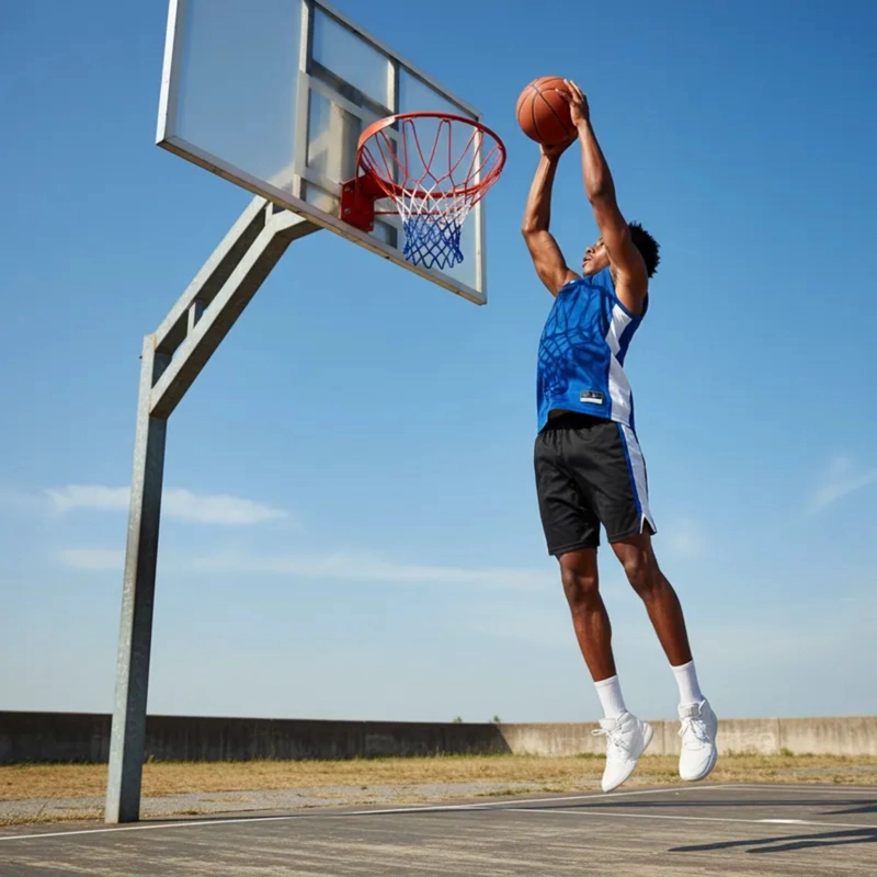ARO BASQUETBOL UK TIME ACERO INOXIDABLE MACIZO RETRÁCTIL INCLUYE RESORTE + RED - 7