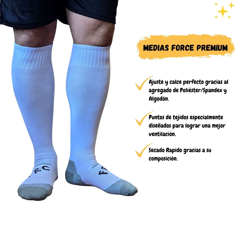MEDIAS FUTBOL FORCE ADULTO 39-43 TALON REFORZADO - 2