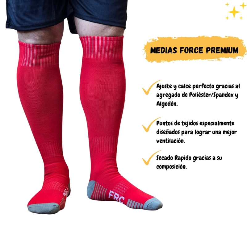 MEDIAS FUTBOL FORCE ADULTO 39-43 TALON REFORZADO - 2