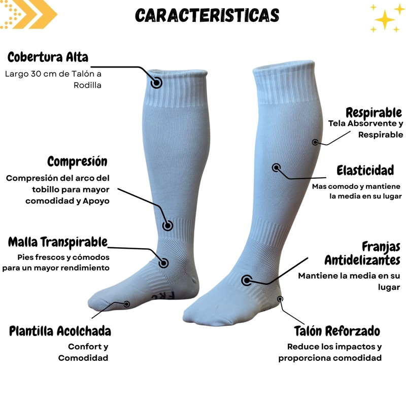 MEDIAS FUTBOL FORCE ADULTO 39-43 TALON REFORZADO - 2