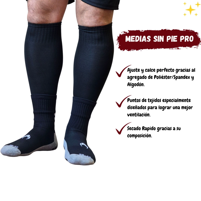 MEDIA CALCETA FUTBOL SIN PIE FORCE COMPRESION 49CM - 2
