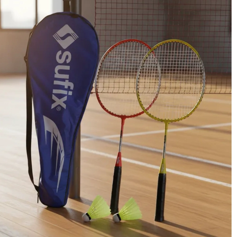 SET BÁDMINTON SUFIX ALUMINIO 2 RAQUETAS + 2 PLUMILLAS + FUNDA ® JUNIOR - 4