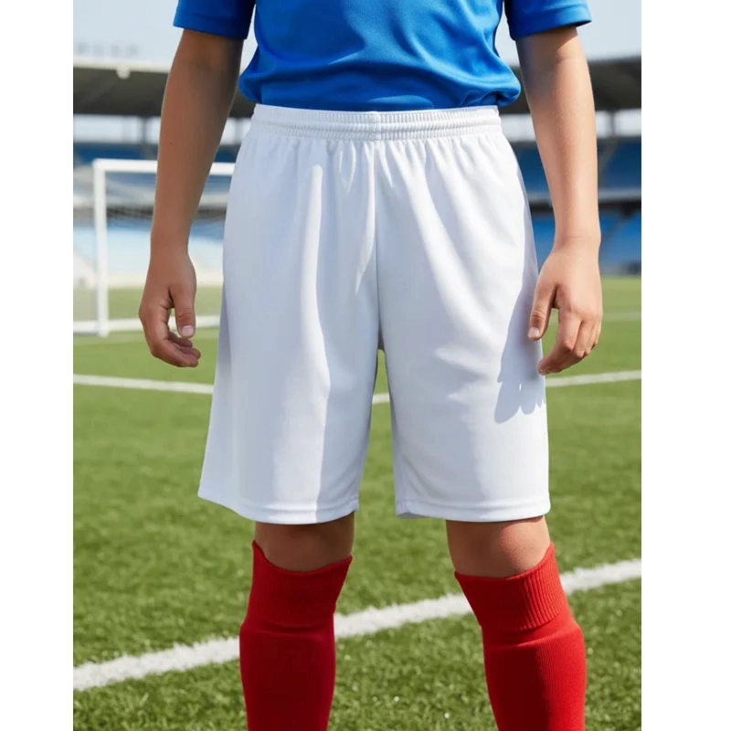 SHORT DE FUTBOL NIÑO DRB BLANCO LISO - 6