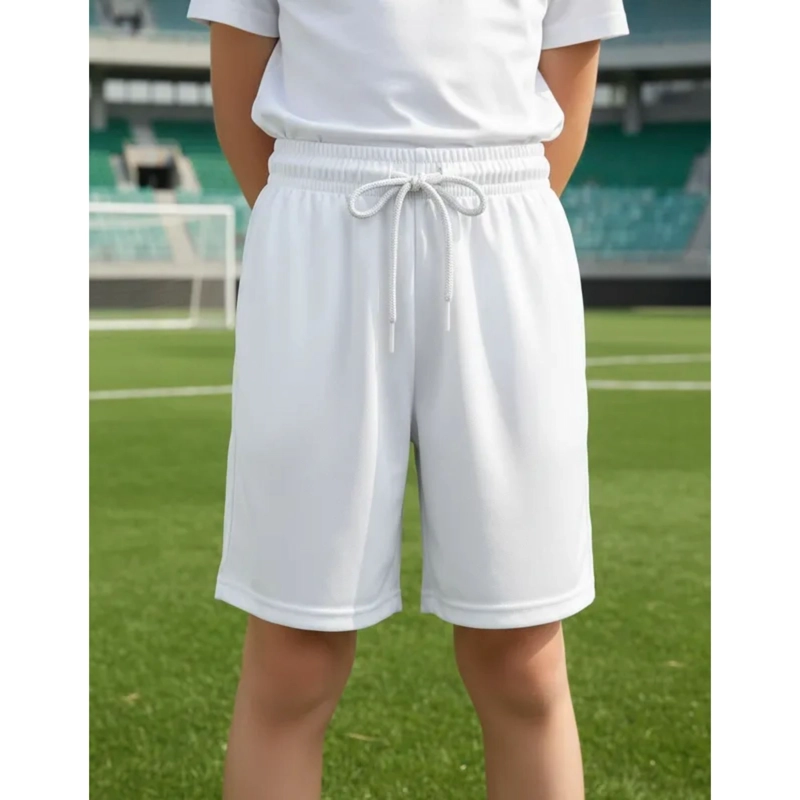SHORT DE FUTBOL NIÑO DRB BLANCO LISO - 8